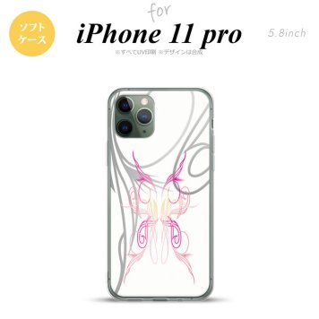 iPhone11Pro iPhone11 Pro スマホケース ソフトケース ピンスト 白 ピンク メンズ レディース nk-i11p-tp1246