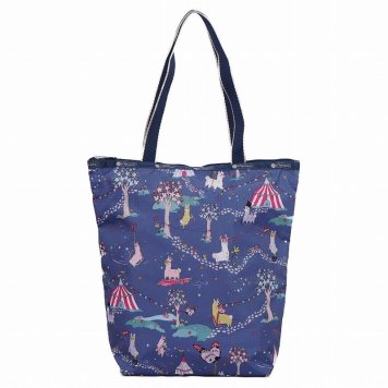 レスポートサック LeSportsac トートバッグ DAILY TOTE 2432 F048 デイリートート ALPACALAND アルパカランド ブルー系 ショルダーバッグ 新品