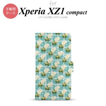 【手帳型 スマホ カバー ケース】【SO02K】【エクスペリア XZ1】手帳型 ケース SO-02K スマホ カバー Xperia XZ1 Compact エクスペリア チェック・バラ 青 nk-004s-so02k-dr254【メール便送料無料】
