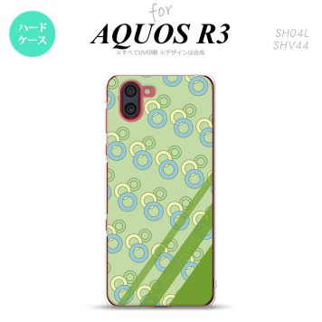 SH-04L SHV44 R3 AQUOS R3 スマホケース カバー 丸 緑 nk-r3-1662