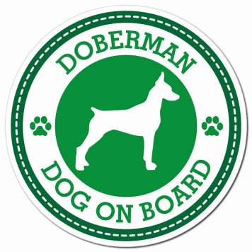 Dobermanドーベルマン グリーン 肉球 カーサイン 車 マグネットステッカー 犬 マグネット 強力 直径13cm 丸型 おしゃれ かわいい ドラレコステッカー 安全対策 危険運転 煽り運転 アニマル 動物 犬種別 屋外 防水 屋内 肉球マーク