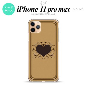 iPhone11ProMax iPhone11pro max スマホケース ハードケース ハート 飾り ベージュ メンズ レディース nk-i11pm-613