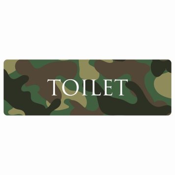 トイレ 案内 シール TOILET 文字タイプ 迷彩 カラー 長方形 ドア 防水 屋内 屋外 サインステッカー ピクトサイン トイレマーク表示 案内 注意 施設 御手洗 TOILET おしゃれ シンプル 安全対策