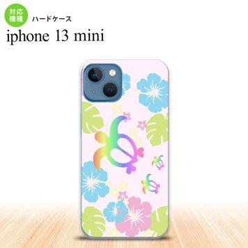 iPhone13mini iPhone13 mini ケース ハードケース ホヌ ハイビスカス ピンク  nk-i13m-681