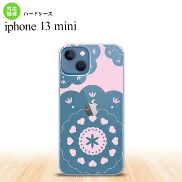 iPhone13mini iPhone13 mini ケース ハードケース レース クリア ピンク  nk-i13m-1484