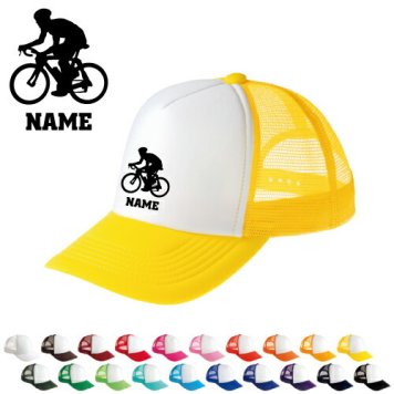 サイクリング/名入れメッシュキャップ スポーツシルエット名入れ 部活  サークル 卒団記念品 チームウェア お揃い 記念 クラブ 自転車【ネコポス発送不可】【02P05Nov16】【evm】