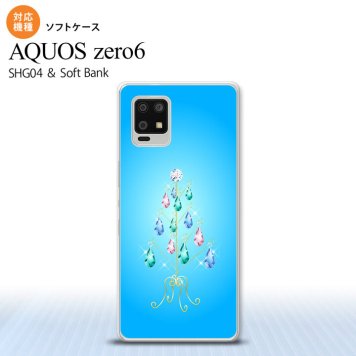 SHG04 SHG04 ZERO6 AQUOS zero6 スマホケース ソフトケース ツリーイヤリング 青 メンズ レディース nk-zero6-tp633