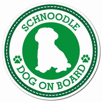 SCHNOODLE シュナプー グリーン 肉球 カーサイン 車 マグネットステッカー 犬 マグネット 強力 直径13cm 丸型 おしゃれ かわいい ドラレコステッカー 安全対策 危険運転 煽り運転 アニマル 動物 犬種別 屋外 防水 屋内 肉球マーク