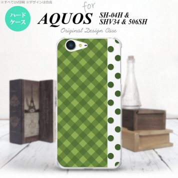 【SH04H】【スマホケース/スマホカバー】【アクオス ゼータ】SH04H スマホケース AQUOS ZETA SH04H カバー アクオス ゼータ チェック･ドット 緑 nk-sh04h-1524【メール便送料無料】
