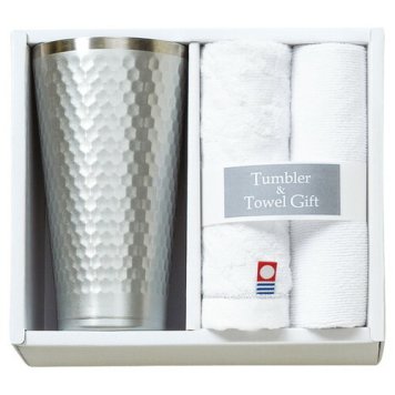 【送料無料・包装無料・のし無料】タンブラー&今治産タオル&マイクロファイバークロスセット TBR-033(A5) ギフト 敬老の日 入学祝い 卒業祝い 就職祝い 結婚祝い 誕生日 出産祝い 引越祝い 香典返し 新盆 初盆 御礼 お中元 内祝い 快気祝い ご挨拶 志 法事