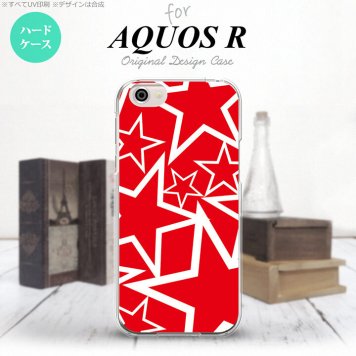 【SH03J】【スマホケース/スマホカバー】【アクオス R】SH03J スマホケース AQUOS R SH-03J カバー アクオス R 星 赤×白 nk-sh03j-1120【メール便送料無料】