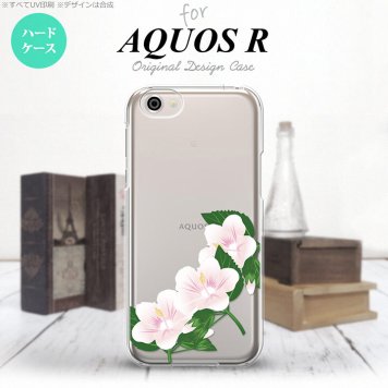 【SH03J】【スマホケース/スマホカバー】【アクオス R】SH03J スマホケース AQUOS R SH-03J カバー アクオス R ハイビスカス 白 nk-sh03j-086【メール便送料無料】