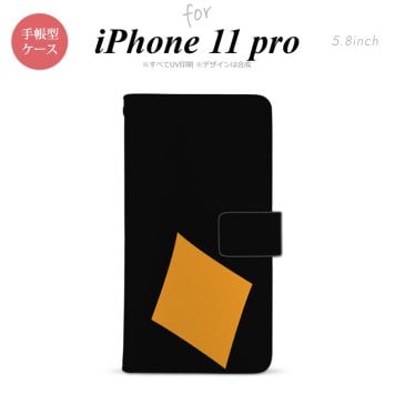 iPhone11Pro iPhone11 Pro 手帳型スマホケース カバー トランプ ダイヤ 黒 オレンジ  nk-004s-i11p-dr545
