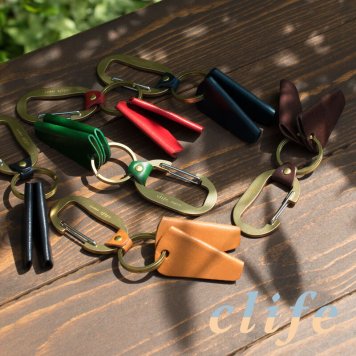 【送料無料】キーホルダー 革 日本製 メンズ 本革 キーリング 真鍮×本革 swing clife クリフ 新生活 ギフト