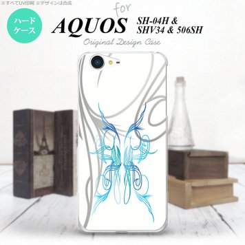 【SH04H】【スマホケース/スマホカバー】【アクオス ゼータ】SH04H スマホケース AQUOS ZETA SH04H カバー アクオス ゼータ ピンスト 白×青 nk-sh04h-1249【メール便送料無料】
