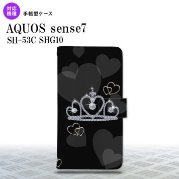 sense7 sense7 手帳型スマホケース カバー クラウン 黒 2022年 11月発売 nk-004s-sens7-dr603