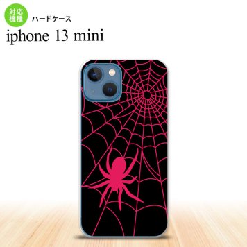 iPhone13mini iPhone13 mini ケース ハードケース 蜘蛛 巣 B ピンク  nk-i13m-941