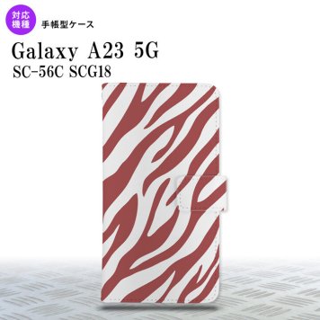 Galaxy A23 GalaxyA23 手帳型スマホケース カバー ゼブラ 赤 2022年 10月発売 nk-004s-a23-dr023