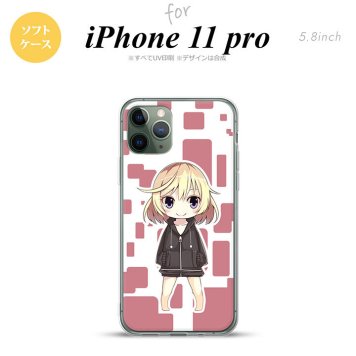 iPhone11Pro iPhone11 Pro スマホケース ソフトケース 女の子 C ピンク メンズ レディース nk-i11p-tp1335