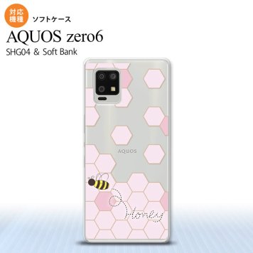 SHG04 SHG04 ZERO6 AQUOS zero6 スマホケース ソフトケース ハニー クリア ピンク メンズ レディース nk-zero6-tp1687