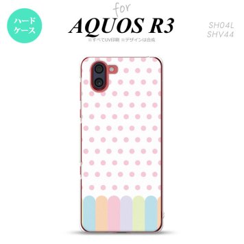 SH-04L SHV44 R3 AQUOS R3 スマホケース カバー クレヨン ピンク nk-r3-1432