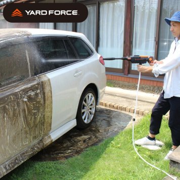 YARD FORCE ヤードフォース コードレス 18Vハイパワー強水圧洗浄機[洗車 水圧洗浄機 洗浄機 水撒き 家庭用 洗車用品 ベランダ 外壁 除去 掃除 軽量 コンパクト コードレス 玄関 庭 農作業 墓参り 網戸 エアコン 人気 おすすめ]         3-4W