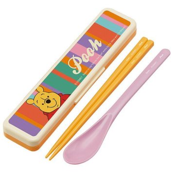 ディズニーレトロ/くまのプーさん 抗菌 音のならないコンビセット 箸18cm スケーター ※送料無料(ポスト投函)