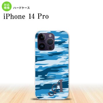 iPhone14 Pro iPhone14 Pro スマホケース 背面ケース ハードケース タイガー 迷彩 C 青 +アルファベット 2022年 9月発売 nk-i14p-1169i