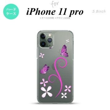 iPhone11Pro iPhone11 Pro スマホケース ハードケース バタフライ 蝶 C ピンク メンズ レディース nk-i11p-223