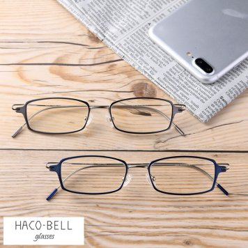 HACO-BELL Square スクエア型 軽量 薄型 老眼鏡 携帯型 リーディンググラス ケース付き 