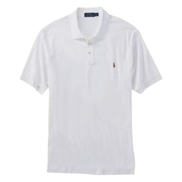 ラルフローレン Ralph Lauren ポロシャツ 無地 半袖 コットン ポニーロゴ ワンポイント 刺繍 710666999 001 SOFT TOUCH POLO CLASSIC FIT メンズ ホワイト