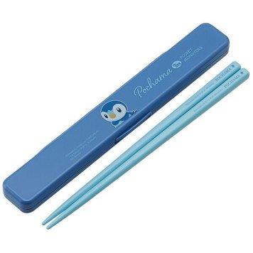 ポッチャマ 抗菌音のならない箸・箸箱セット 箸18cm ※送料無料(ポスト投函)
