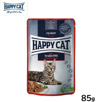 ハッピーキャット HAPPY CAT キャットフード ミートinソース バイエルン ビーフ パウチ（成猫 避妊去勢） 85g