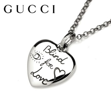【GUCCI】 グッチ ネックレス レディース 女性用 ブラインドフォーラブ ハート スターリングシルバー 455542J84000701