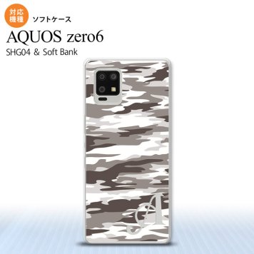 SHG04 SHG04 ZERO6 AQUOS zero6 スマホケース ソフトケース タイガー 迷彩 B グレー +アルファベット メンズ レディース nk-zero6-tp1161i