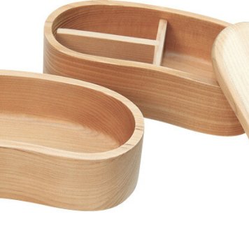 春の贈り物便りくりぬき弁当箱二段 豆型 HANAKO 15.5×7×10cm ★食器洗い機可