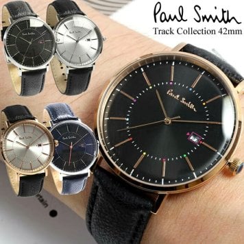 ポールスミス Paul Smith 腕時計 メンズ 革ベルト Track 42mm 本革レザーベルト クラシック ブランド 人気 ウォッチ ギフト プレゼント
