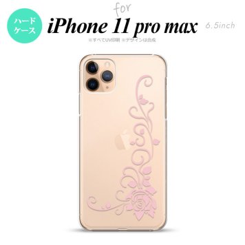 iPhone11ProMax iPhone11pro max スマホケース ハードケース バラ B クリア ピンク メンズ レディース nk-i11pm-1071