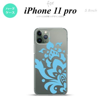 iPhone11Pro iPhone11 Pro スマホケース ハードケース ダマスク C 水色 メンズ レディース nk-i11p-1030