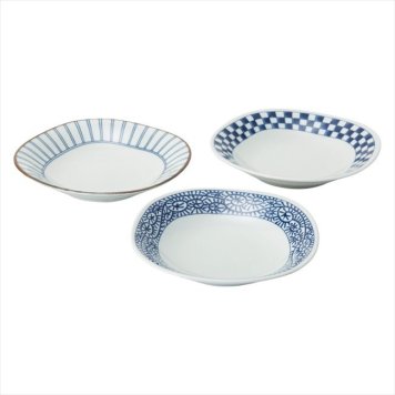 美濃焼 藍屋 多用皿トリオ　 31065  内祝 内祝い お祝 御祝 記念品 出産内祝い プレゼント 快気祝い 粗供養 引出物