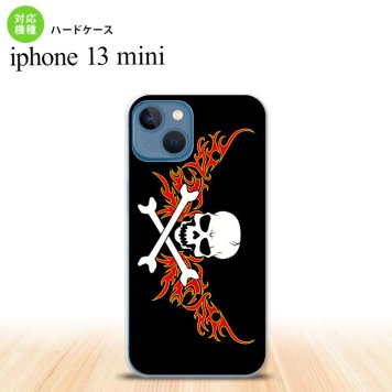 iPhone13mini iPhone13 mini ケース ハードケース ドクロ 白 横 赤 黄  nk-i13m-881