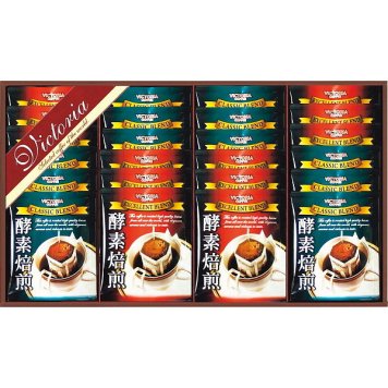 ビクトリアコーヒー 酵素焙煎ドリップコーヒーセット [26-7582-040] ND-300 コーヒー 珈琲 クラシックブレンド エクセレントブレンド アソート 詰め合わせ プレゼント ギフト