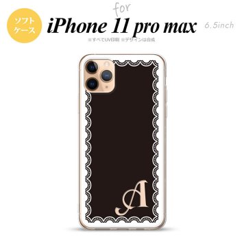 iPhone11ProMax iPhone11pro max スマホケース ソフトケース レース 白 黒 +アルファベット メンズ レディース nk-i11pm-tp363i