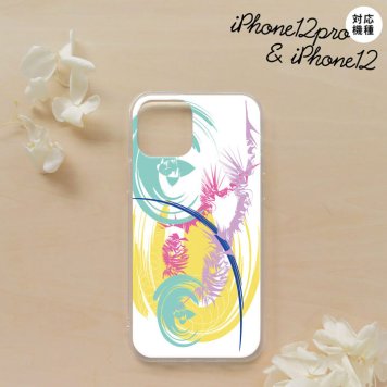 iPhone12/iPhone12pro iPhone12 / iPhone12pro スマホケース ソフトケース アート 白 黄 メンズ レディース nk-i12-tp1264