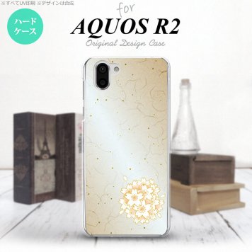 AQUOS R2 アクオス アール2 SH-03K SHV42 専用 スマホケース カバー ハードケース 和サクラ 黄 nk-r2-1272[スマホ,スマホケース,スマホカバー,ケース,カバー,ジャケット]