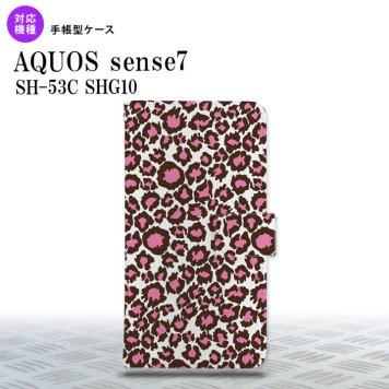 sense7 sense7 手帳型スマホケース カバー 豹柄 赤 クリア 2022年 11月発売 nk-004s-sens7-dr899