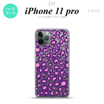 iPhone11Pro iPhone11 Pro スマホケース ハードケース 豹柄 B 紫 クリア メンズ レディース nk-i11p-893