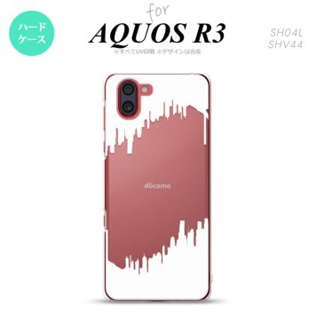 SH-04L SHV44 R3 AQUOS R3 スマホケース カバー ホラー 白 nk-r3-196