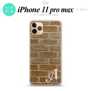iPhone11ProMax iPhone11pro max スマホケース ハードケース ピクチャ レンガ 茶 +アルファベット メンズ レディース nk-i11pm-732i