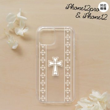 iPhone12/iPhone12pro iPhone12 / iPhone12pro スマホケース ソフトケース ゴシック クリア 白 メンズ レディース nk-i12-tp1008